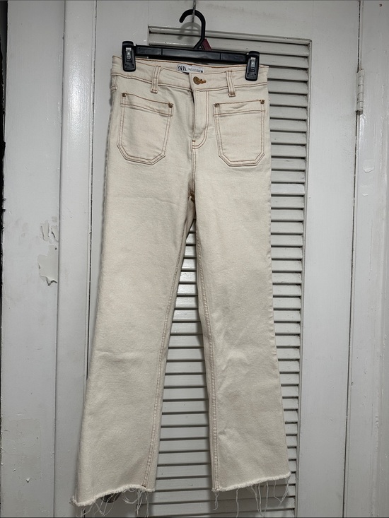Zara Denim - Zara Cream Wide-Leg Jeans